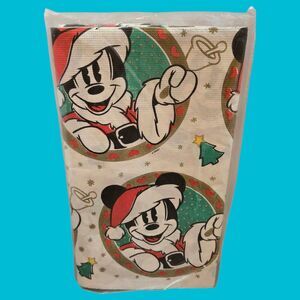 Vintage Sound of Christmas Disney Mickey Paper Table Cover - Contempo 54"x104"